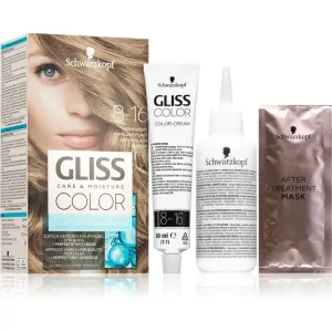 Schwarzkopf Gliss Color Permanent-Haarfarbe Farbton 8-16 Natural Ash Blonde