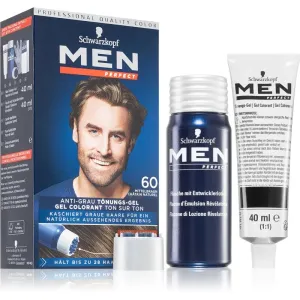 Schwarzkopf Men Perfect Anti-Grey Color Gel Tönungsgel für das Haar für Herren 60 Natural Medium Brown