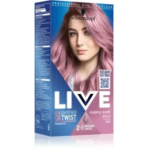 Schwarzkopf LIVE Lightener & Twist Permanent-Haarfarbe zur Aufhellung der Haarfarbe Farbton 105 Purple Rosé Gold 1 St
