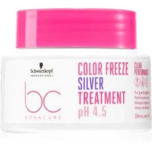 Schwarzkopf Professional BC Bonacure Color Freeze Silver Treatment pH 4.5 Clean Performance Haarmaske für platinblondes und graues Haar 200 ml