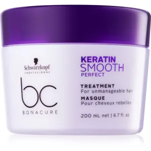 Schwarzkopf Professional BC Bonacure Keratin Smooth Perfect Maske für unnachgiebige und strapaziertes Haar 200 ml