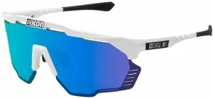 SCICON Aeroshade Kunken White Gloss/SCNPP Multimirror Blue/Clear Fahrradbrille