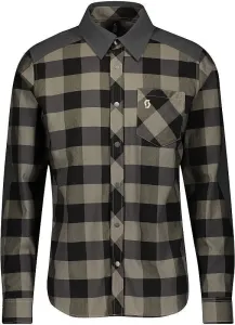 Scott Trail Flow Check L/SL Men's Shirt Dust Beige/Dark Grey M Hemd