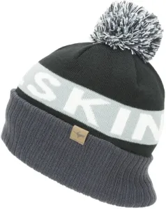 Sealskinz Water Repellent Cold Weather Bobble Hat Black/Grey/White/Black L/XL