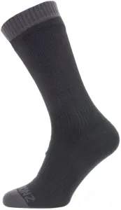 Sealskinz Waterproof Warm Weather Mid Length Sock Black/Grey XL Fahrradsocken