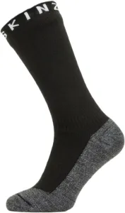 Sealskinz Waterproof Warm Weather Soft Touch Mid Length Sock Black/Grey Marl/White XL Fahrradsocken