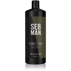 Sebastian Professional Shampoo für Haare, Bart und Körper SEB MAN Der Multitasker (Hair, Beard & Body Wash) 1000 ml