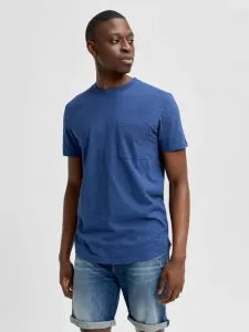 Selected Homme Chuck T-Shirt Blau