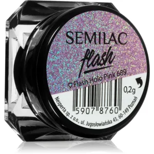 Semilac Flash Glitzer-Puder für Nägel Farbton Holo Pink 689 0,2 g