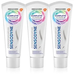 Sensodyne Complete Protection Whitening bleichende Zahnpasta 3x75 ml