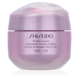 Shiseido White Lucent Overnight Cream & Mask feuchtigkeitsspendende Maske und Creme für die Nacht gegen Pigmentflecken 75 ml