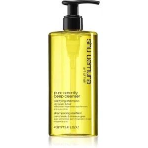 Shu Uemura Deep Cleanser Pure Serenity tiefenreinigendes Shampoo für fettiges Haar und Kopfhaut 400 ml