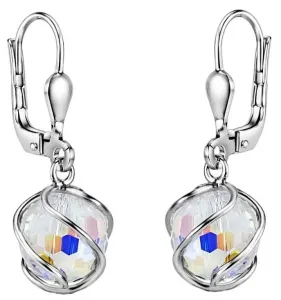 Silvego Glitzernde hängende Ohrringe mit Swarovski® Crystals SILVEGOB31644