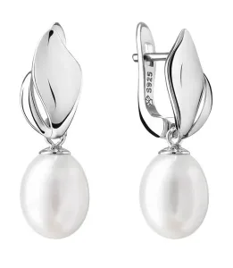 Silvego Silberohrringe mit echten weißen Perlen Maeve GRP19481EW
