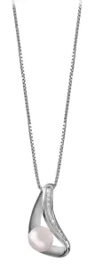 Silver Cat Elegante Halskette mit Zirkonen und einer Perle SC297 (Kette, Anhänger)