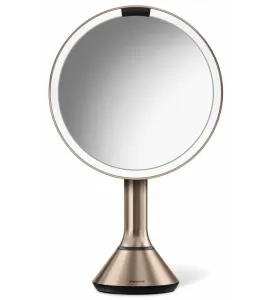 Simplehuman Wiederaufladbarer Spiegel mit Touch-Steuerung der Lichtintensität Dual Light 20 cm Rose Gold Edelstahl