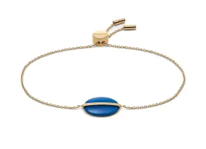 Skagen Vergoldetes Armband mit blauem Glas Sea Glass SKJ1576710