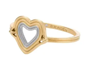 Skagen Zarter vergoldeter Ring mit Herzchen Kariana SKJ1680998 50 mm