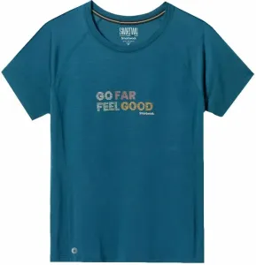 Smartwool Women's Active Ultralite Go Far Feel Good Graphic Short Sleeve Tee Twilight Blue S Outdoor T-Shirt