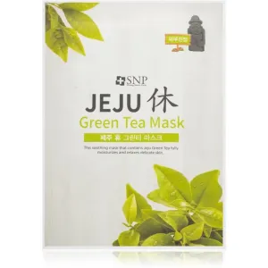 SNP Jeju Green Tea Feuchtigkeitsspendende Tuchmaske mit beruhigender Wirkung 22 ml