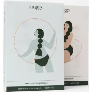 Snuggs Period Underwear Classic: Heavy Flow Black Menstruationsslip aus Stoff bei starker Menstruation Größe L 1 St