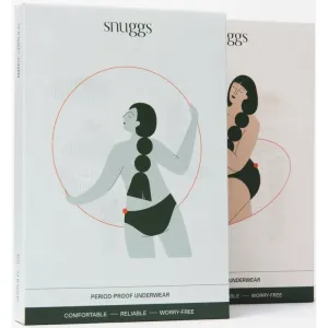 Snuggs Period Underwear Classic: Heavy Flow Black Menstruationsslip aus Stoff bei starker Menstruation Größe M 1 St