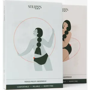 Snuggs Period Underwear Classic: Heavy Flow Black Menstruationsslip aus Stoff bei starker Menstruation Größe S 1 St