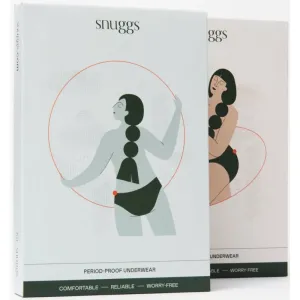 Snuggs Period Underwear Classic: Heavy Flow Black Menstruationsslip aus Stoff bei starker Menstruation Größe XL 1 St