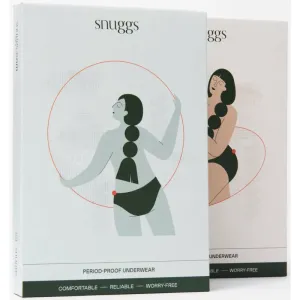 Snuggs Period Underwear Classic: Medium Flow Black Menstruationsslip aus Stoff bei mäßiger Menstruation Größe L 1 St