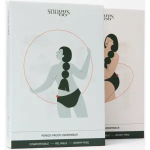 Snuggs Period Underwear Classic: Medium Flow Black Menstruationsslip aus Stoff bei mäßiger Menstruation Größe M 1 St