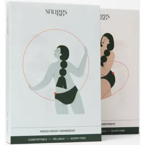 Snuggs Period Underwear Classic: Medium Flow Black Menstruationsslip aus Stoff bei mäßiger Menstruation Größe S 1 St
