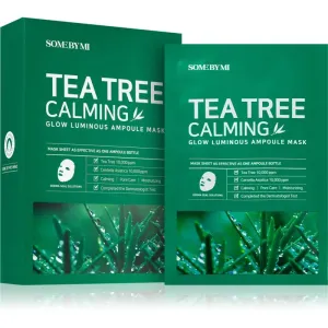 Some By Mi Glow Luminous Tea Tree Calming Beruhigende Tuchmaske für unreine Haut 10x25 g