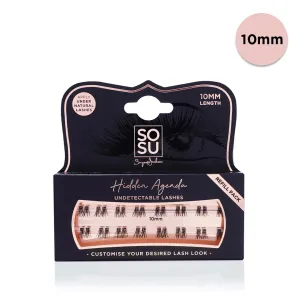 SOSU Cosmetics Hidden Agenda Undetectable Lashes knotenfreie Bündel mit selbstklebenden Wimpern 10 mm
