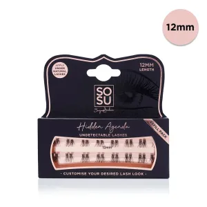 SOSU Cosmetics Hidden Agenda Undetectable Lashes knotenfreie Bündel mit selbstklebenden Wimpern 12 mm