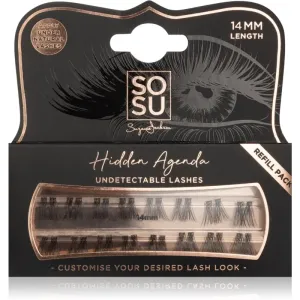 SOSU Cosmetics Hidden Agenda Undetectable Lashes knotenfreie Bündel mit selbstklebenden Wimpern 14 mm