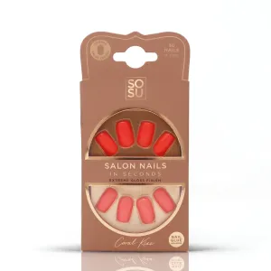 SOSU Cosmetics Künstliche Nägel Coral Kiss (Salon Nails) 30 Stk