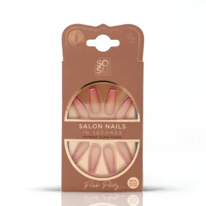 SOSU Cosmetics Künstliche Nägel Pink Party (Salon Nails) 30 Stk