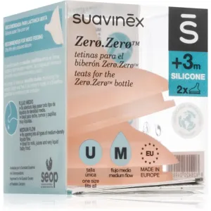 Suavinex Zero Zero Bottle Teat Trinksauger M Medium Flow 0 m+ 2 St
