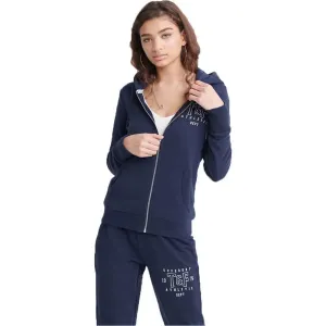 Superdry TRACK & FIELD ZIPHOOD Damen Sweatshirt, dunkelblau, größe XS