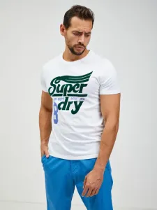 Weiße T-Shirts SuperDry