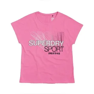 Superdry CORE SPLIT BACK TEE Damenshirt, rosa, größe 12