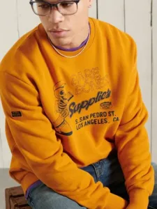 SuperDry Workwear Crew Neck Sweatshirt Orange