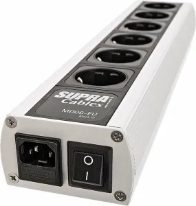 SUPRA Cables Mains Block MD06-EU Mk3.1 Switch