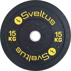 SVELTUS OLYMPIC DISC BUMPER 15 kg x 50 mm Gewichtsscheibe, schwarz, größe 15 KG