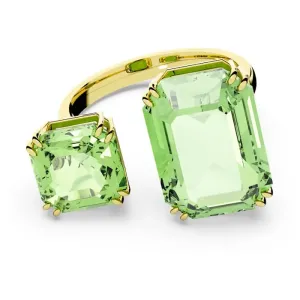 Swarovski Luxuriöser offener Ring mit grünen Kristallen Millenia 5619626 50 mm