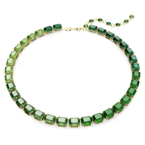 Swarovski Markante Halskette mit grünen Kristallen Millenia 5671257