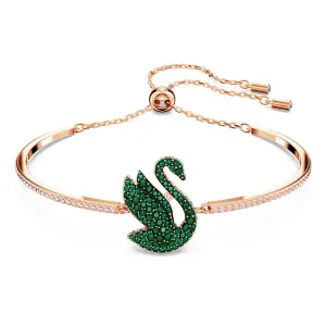 Swarovski Schimmerndes Bronzearmband mit Kristallen Iconic Swan 5650065