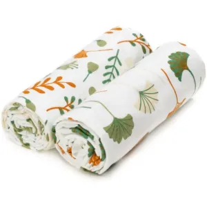 T-TOMI Cloth Towels Ginkgo Badetuch Ginkgo 80x100 cm 2 St