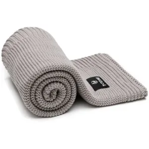 T-TOMI Knitted Blanket Grey Waves Strickdecke 80 x 100 cm 1 St
