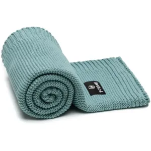 T-TOMI Knitted Blanket Mint Waves Strickdecke 80 x 100 cm 1 St